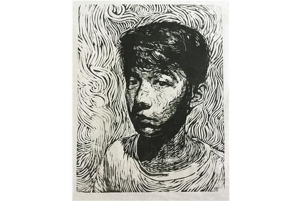 黑白木刻版画