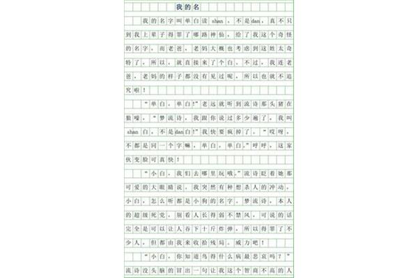 写人作文350字