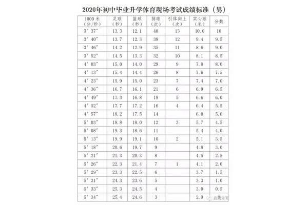 引体向上中考标准