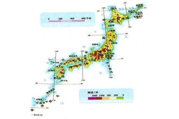 日本地形特点