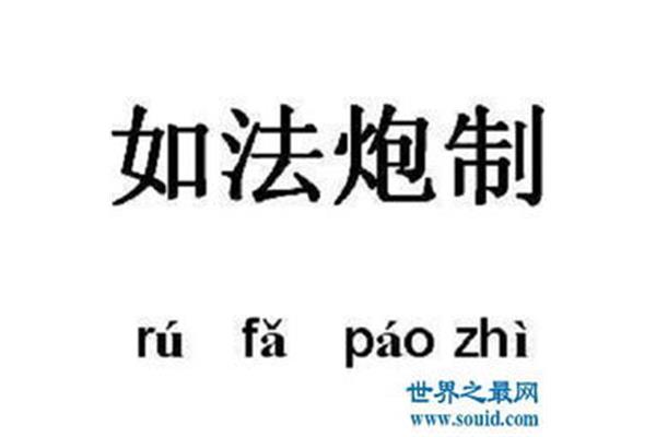 如法炮制的意思