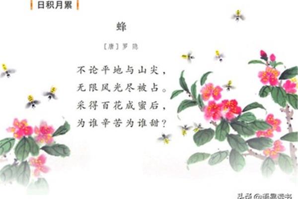 蜂的古诗意思