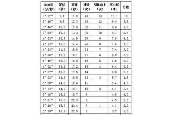 引体向上中考标准