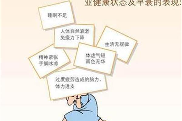 亚健康的表现