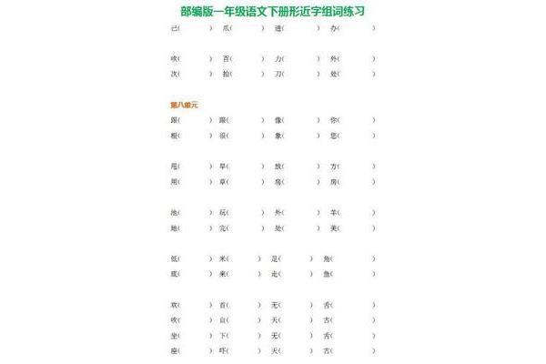 上的形近字