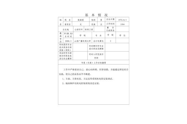 年度工作目标摘要