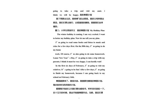 旅游计划英语作文
