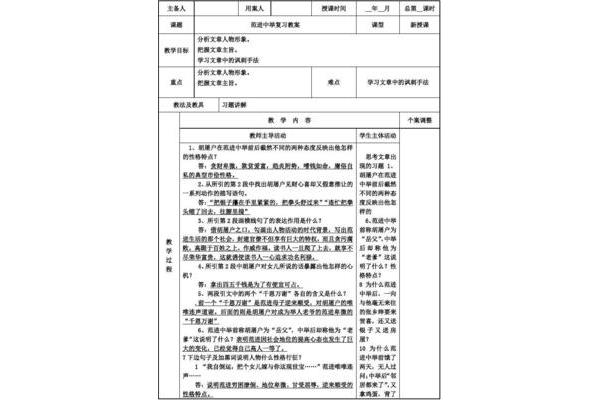 范进中举教案