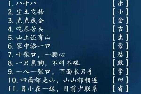 字谜有哪些