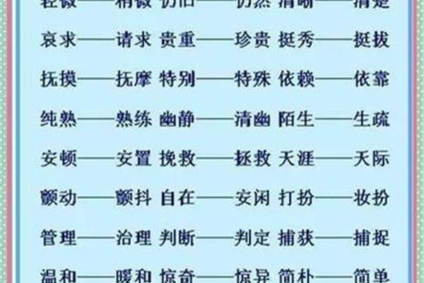 名贵近义词