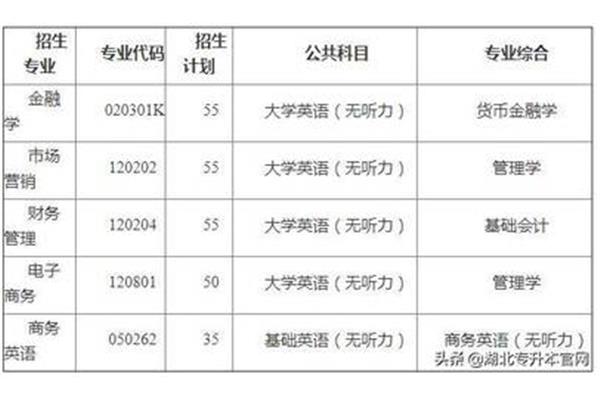 湖北经济学院专业