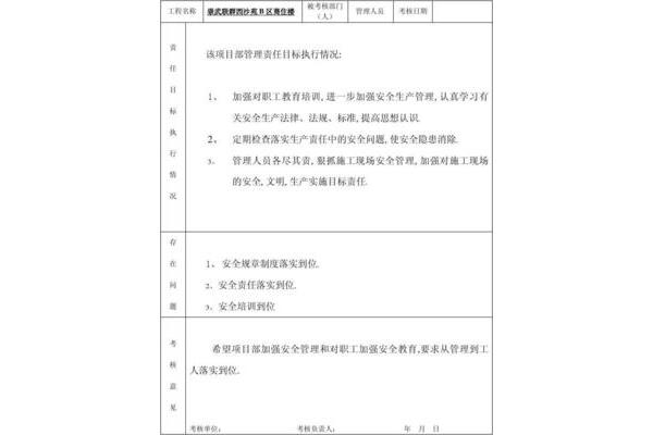 目标责任考核
