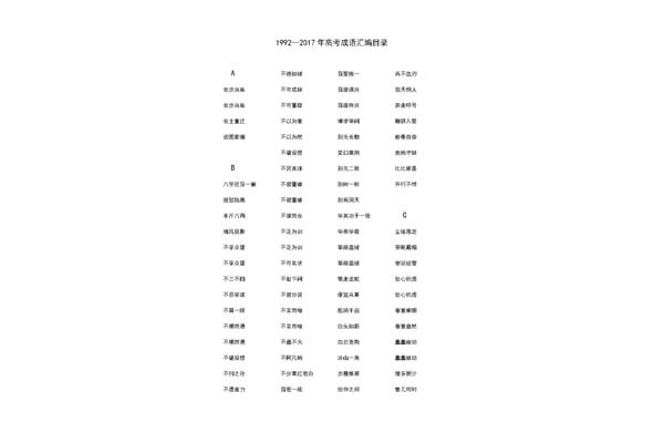 高考高频成语
