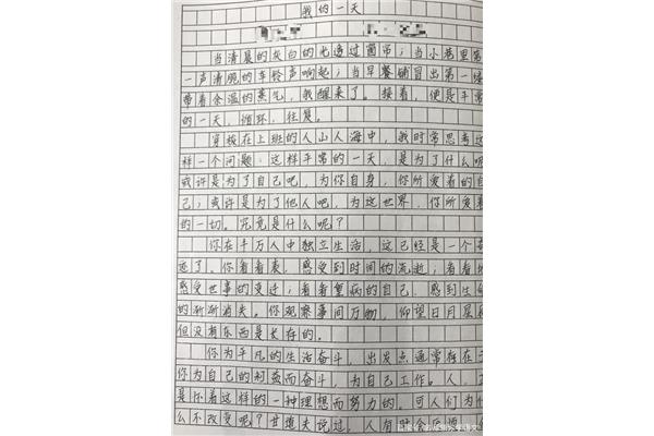 《我的一天》作文