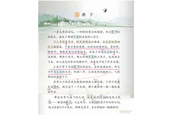 《燕子》课文