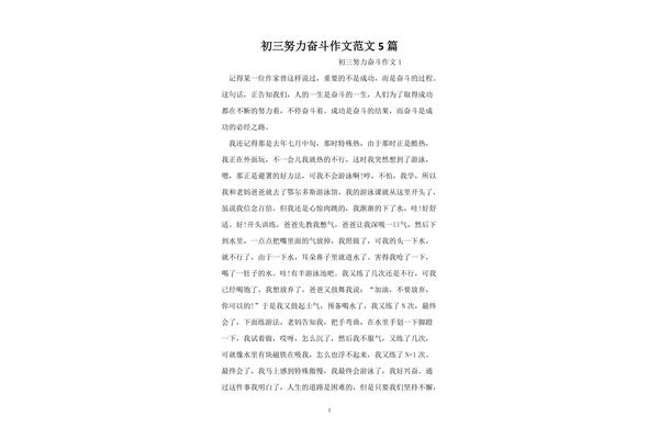 努力作文800字