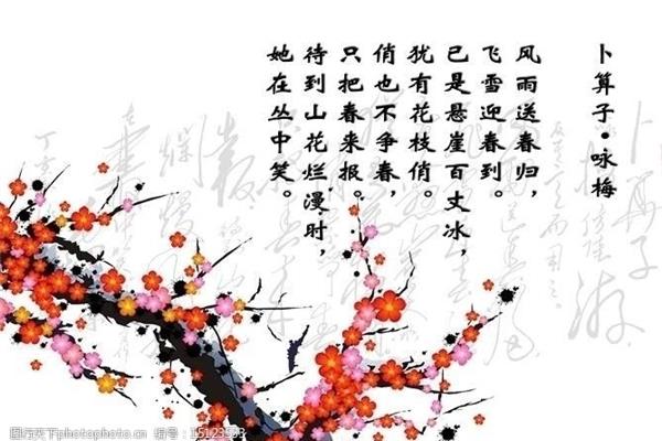 卜算子咏梅带拼音