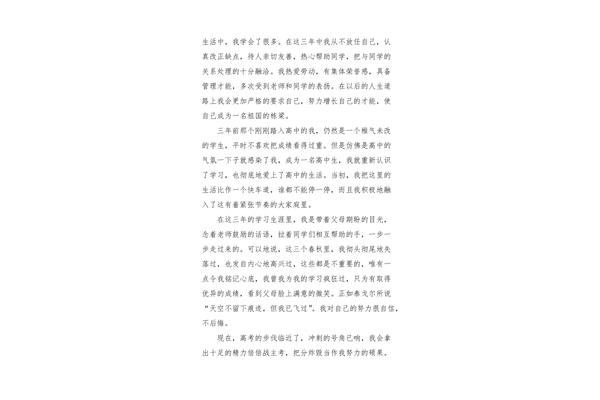 个人陈述报告