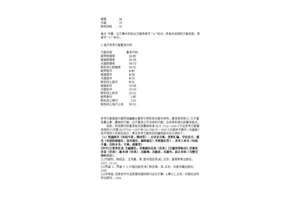 参考文献格式字体