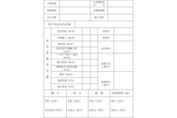 竣工验收表