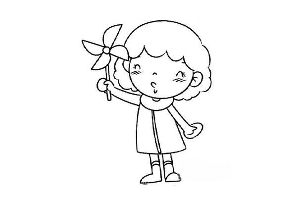 少女简笔画