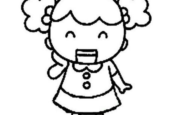 少女简笔画