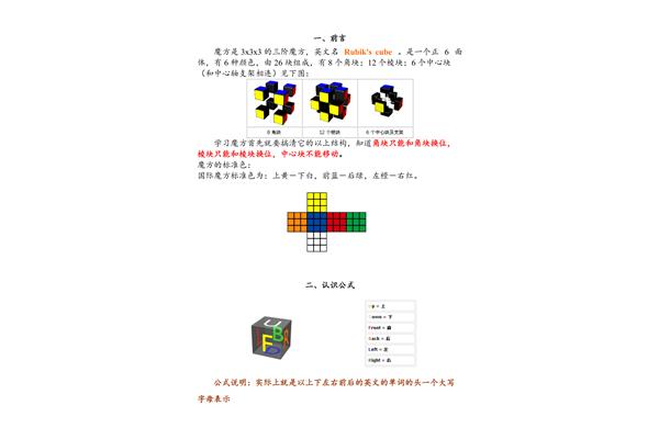 六面魔方教程图解