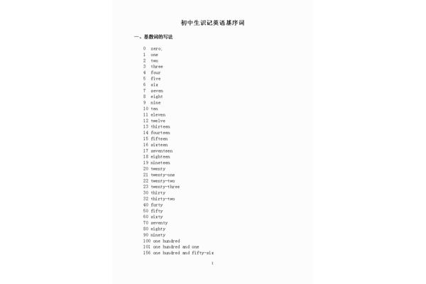 基数词英语