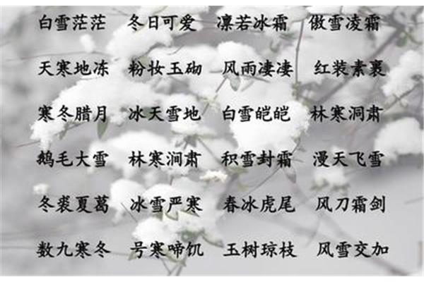 冬天的词语