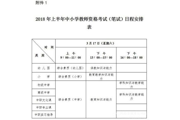教招考试时间