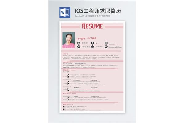 简历的格式