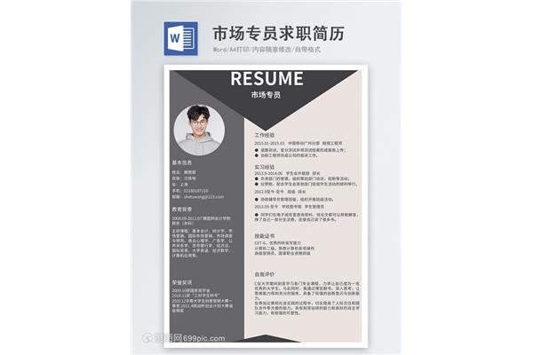 简历的格式