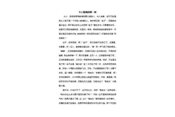 什么的那一刻作文