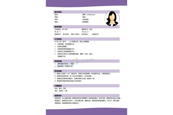 简历的格式