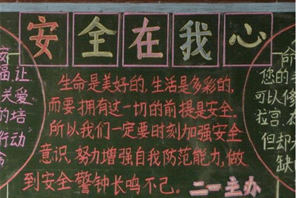安全黑板报图片