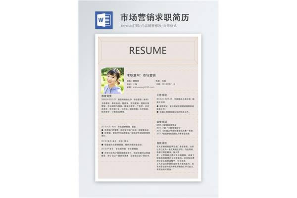 简历的格式