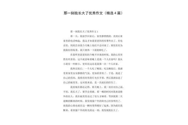 什么的那一刻作文