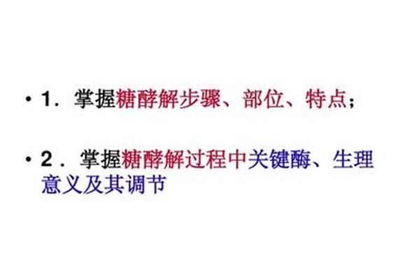 糖酵解的生理意义