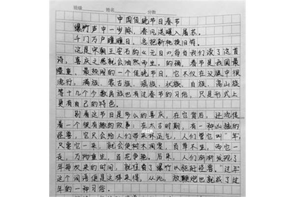节日作文400字