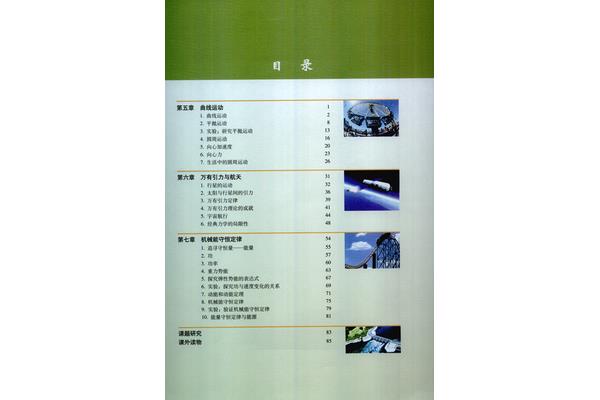 物理必修二目录