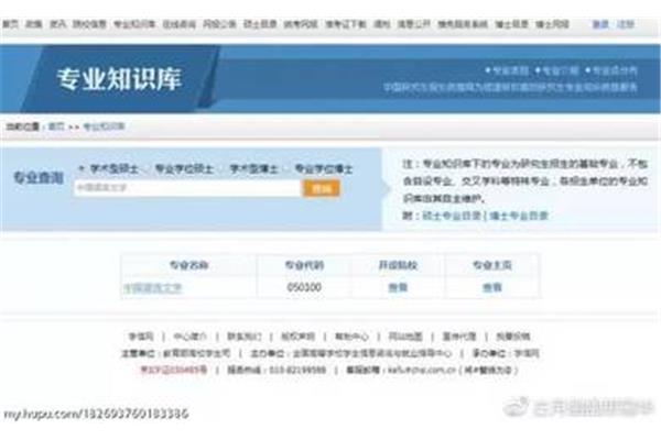 专业代码怎么查