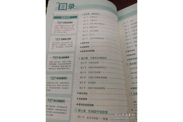 物理必修二目录