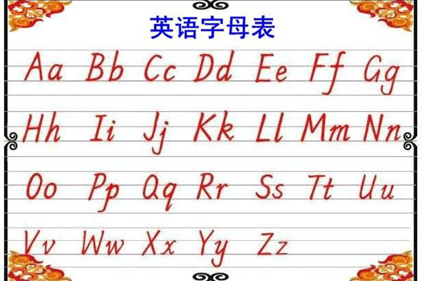 26个英语字母表