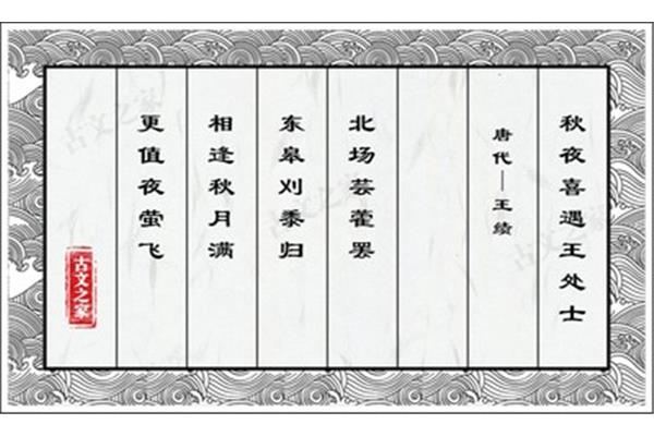 秋夜喜遇王处士