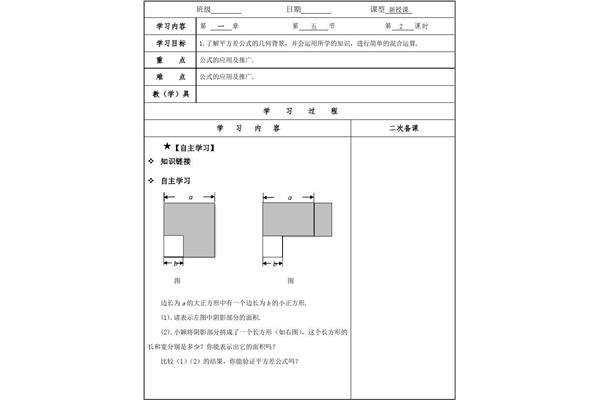 平方公式大全