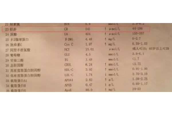 正常肌酐是多少