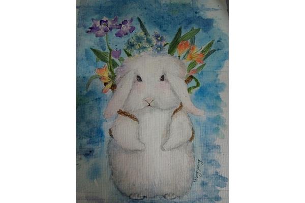 兔子绘画作品