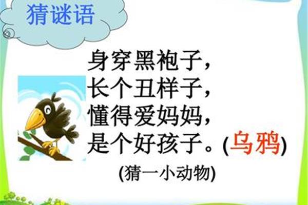 猜动物谜语儿童