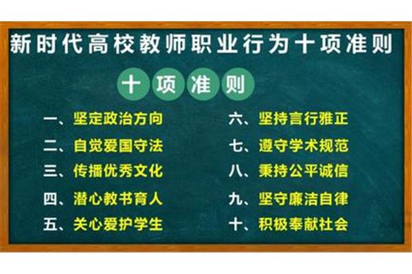 师德师风十项准则