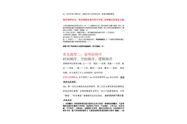说明的格式